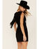 Image #3 - Idyllwind Women's Lady Bird Faux Suede Fringe Muscle Sleeve Mini Dress, Black, hi-res