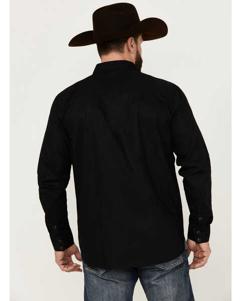 Image #4 - Moonshine Spirit Men's Embroidered Long Sleeve Snap Western Shirt , Black, hi-res