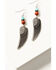 Image #1 - Shyanne Women's Canyon Sunset Wing Earrings, Silver, hi-res