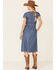 Stetson Women's Embroidered Denim Dress, Blue, hi-res