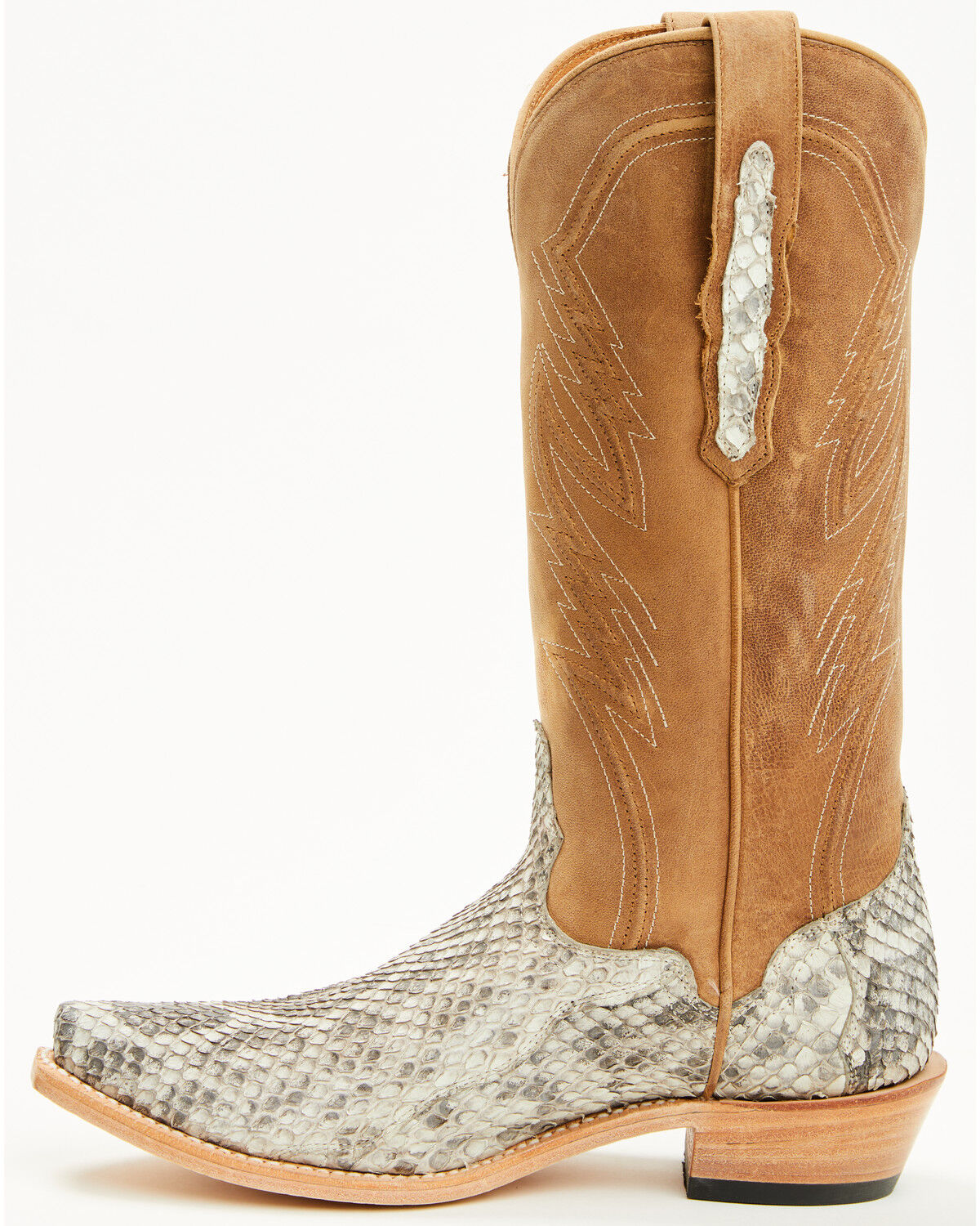 Image #3 - El Dorado Women's Sam Exotic Anaconda Tall Western Boots - Snip Toe, Natural, hi-res