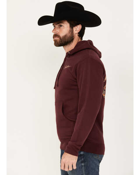 Image #2 - Pendleton Men's Boot Barn Exclusive Trapper Peak Bison Logo Hooded Sweatshirt, Maroon, hi-res