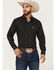 Image #1 - Ariat Men's Seymour Geo Print Long Sleeve Button-Down Western Shirt, Black, hi-res