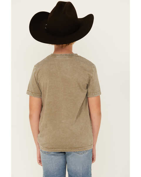 Image #4 - Rock & Roll Denim Boys' Rodeo Time Dale Brisby Short Sleeve Graphic T-Shirt, Olive, hi-res