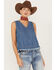 Image #2 - Wrangler Women's Denim Frayed Tank, , hi-res