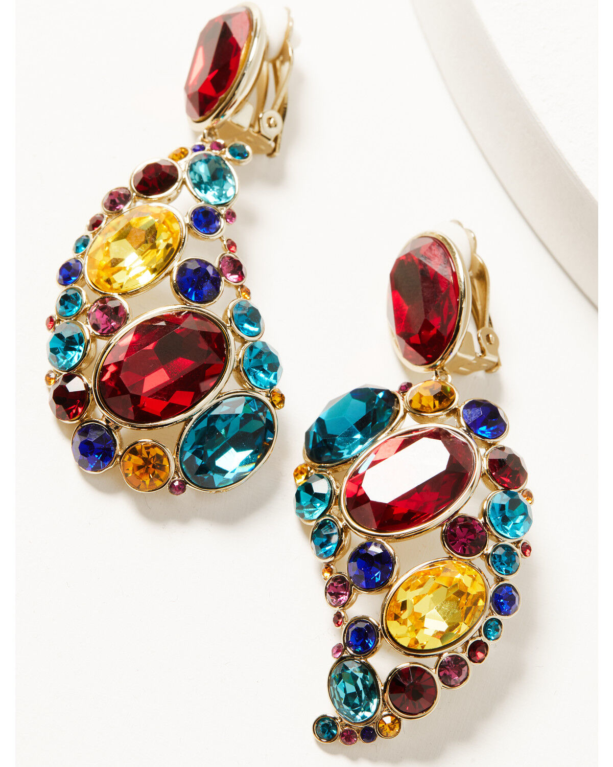 Image #3 - Boot Barn X Understated Leather Stone Paisley Earrings, Multi, hi-res