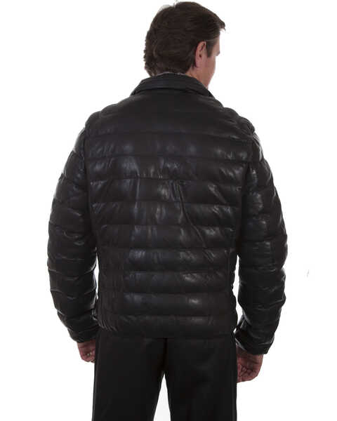 Image #2 - Scully Men's Horizontal Ribbed Leather Jacket, Black, hi-res