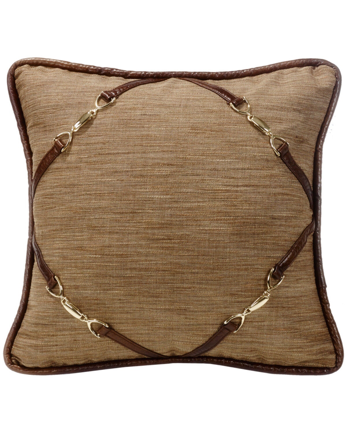 HiEnd Accents Highland Lodge Buckle Pillow, Multi, hi-res