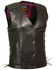 Image #1 - Milwaukee Leather Women's Stud & Wings Leather Vest - 4X, Pink/black, hi-res