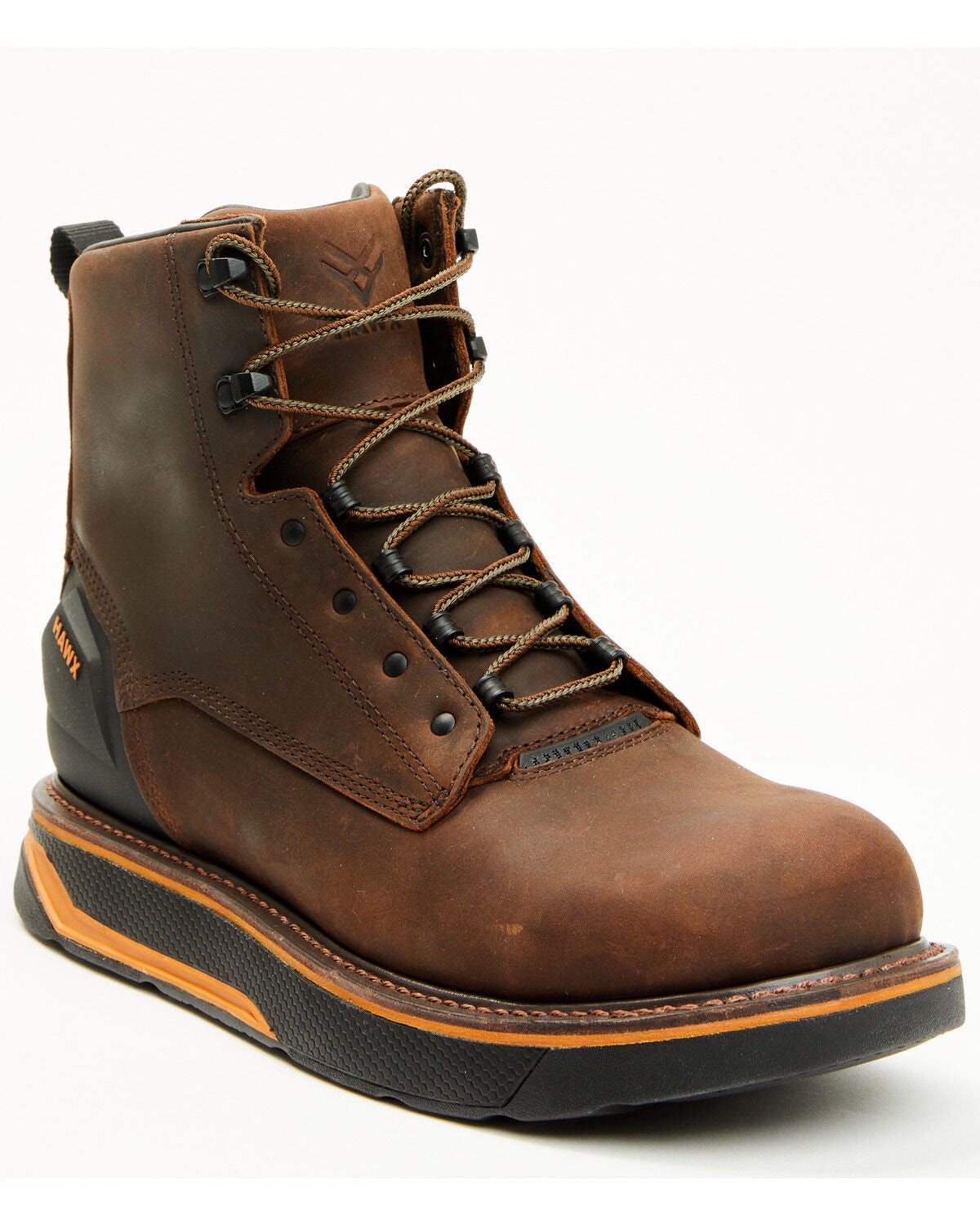 Hawx Men's 6" Airflow Heat Transfer System Paver Work Boots - Soft Toe, Dark Brown, hi-res