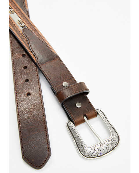 Image #2 - Cody James Men's Wyatt Braided Strap 2-Toned Belt , Brown, hi-res