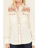 Image #3 - Rockmount Ranchwear Women's Embroidered Scenic Long Sleeve Pearl Snap Western Shirt , Ivory, hi-res