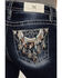 Image #2 - Miss Me Women's Dark Wash Mid Rise Dream Catcher Bootcut Stretch Denim Jeans, Dark Wash, hi-res