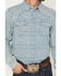 Image #3 - Cody James Men's Marley Tonal Southwestern Long Sleeve Snap Denim Western Shirt, Blue, hi-res