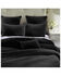 Image #1 - HiEnd Accents Black Stonewashed Cotton & Velvet 3-Piece Full/Queen Quilt Set , Black, hi-res