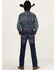 Wrangler 20X Boys' Medium Wash Stretch Bootcut Jeans, Dark Blue, hi-res