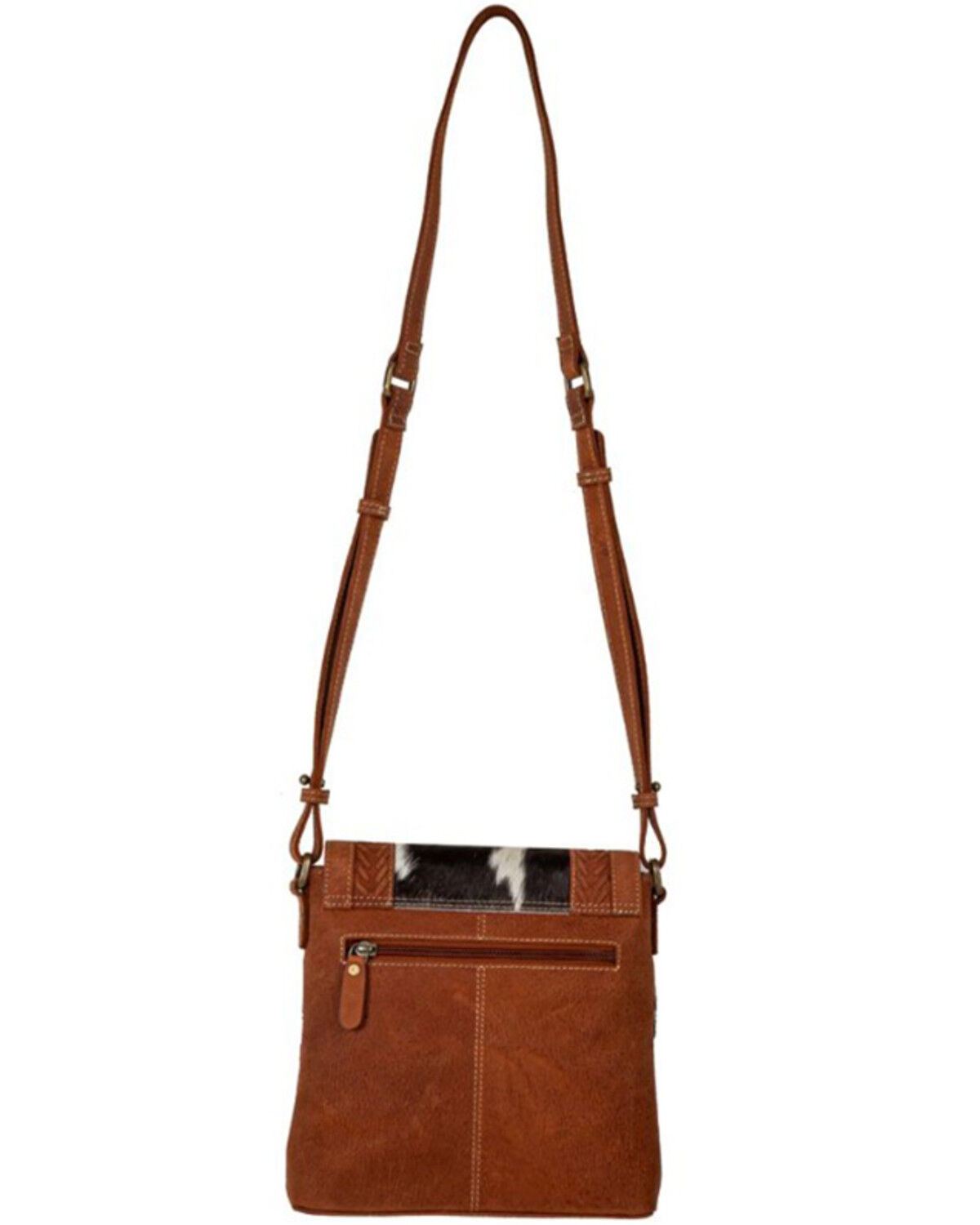 Image #4 - Myra Bag Women's Westward Tasseled Leather Hair-On Crossbody Bag, Multi, hi-res