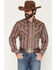 Image #1 - Ely Walker Men's Striped Long Sleeve Pearl Snap Western Shirt, Blue, hi-res