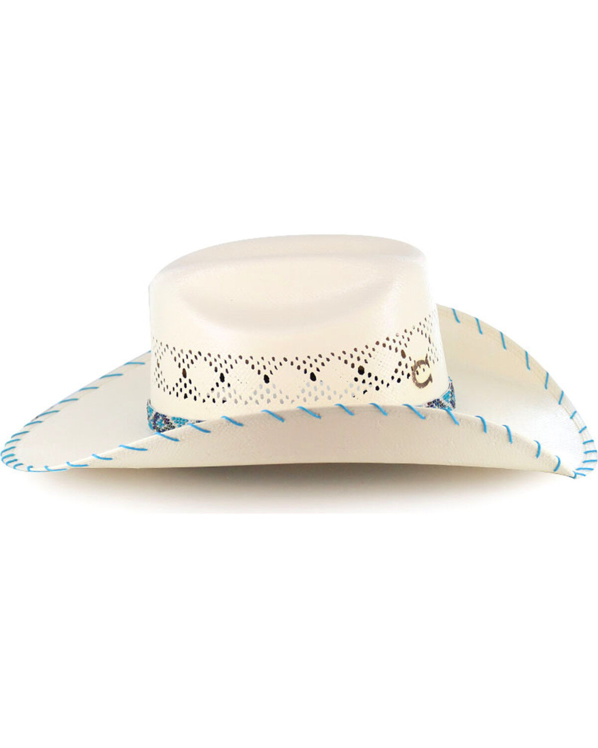 Image #4 - Charlie 1 Horse Girls' Straw Cowboy Hat, Natural, hi-res