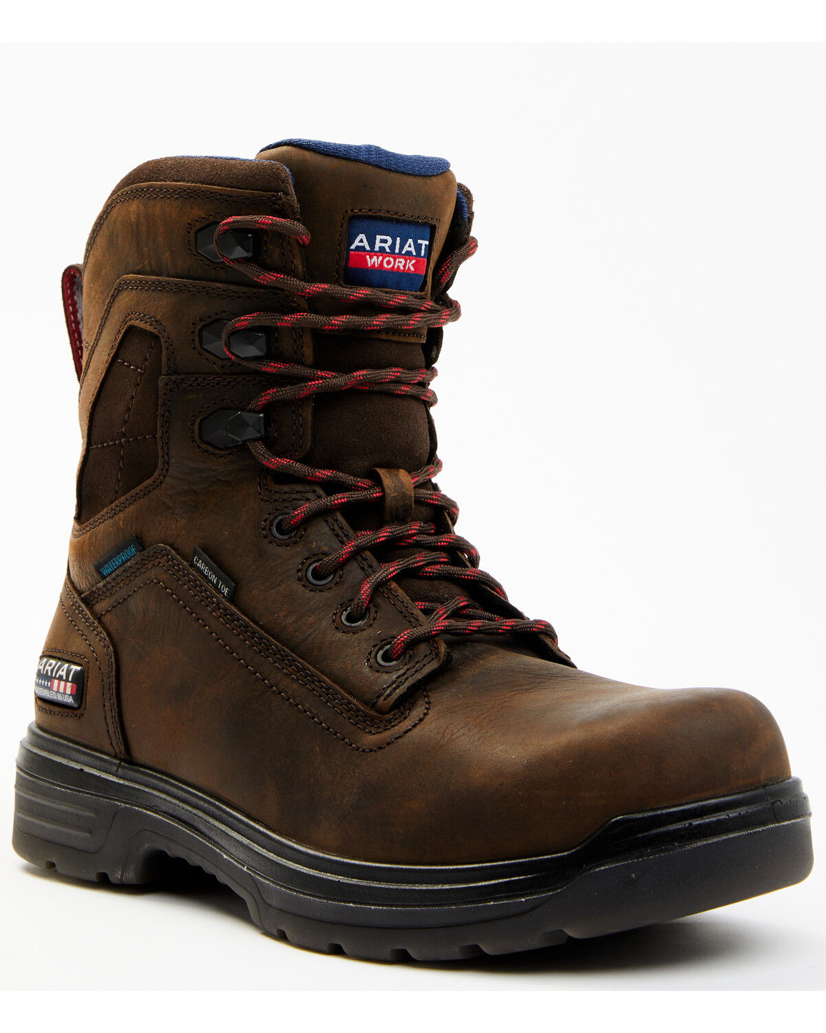 Image #1 - Ariat Men's Turbo Waterproof Work Boots - Carbon Toe, Brown, hi-res