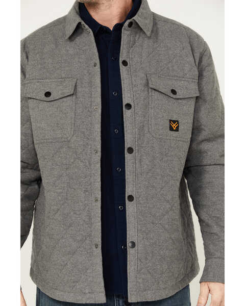 Image #3 - Hawx Men's Quilted Flannel Shirt Jacket , Charcoal, hi-res