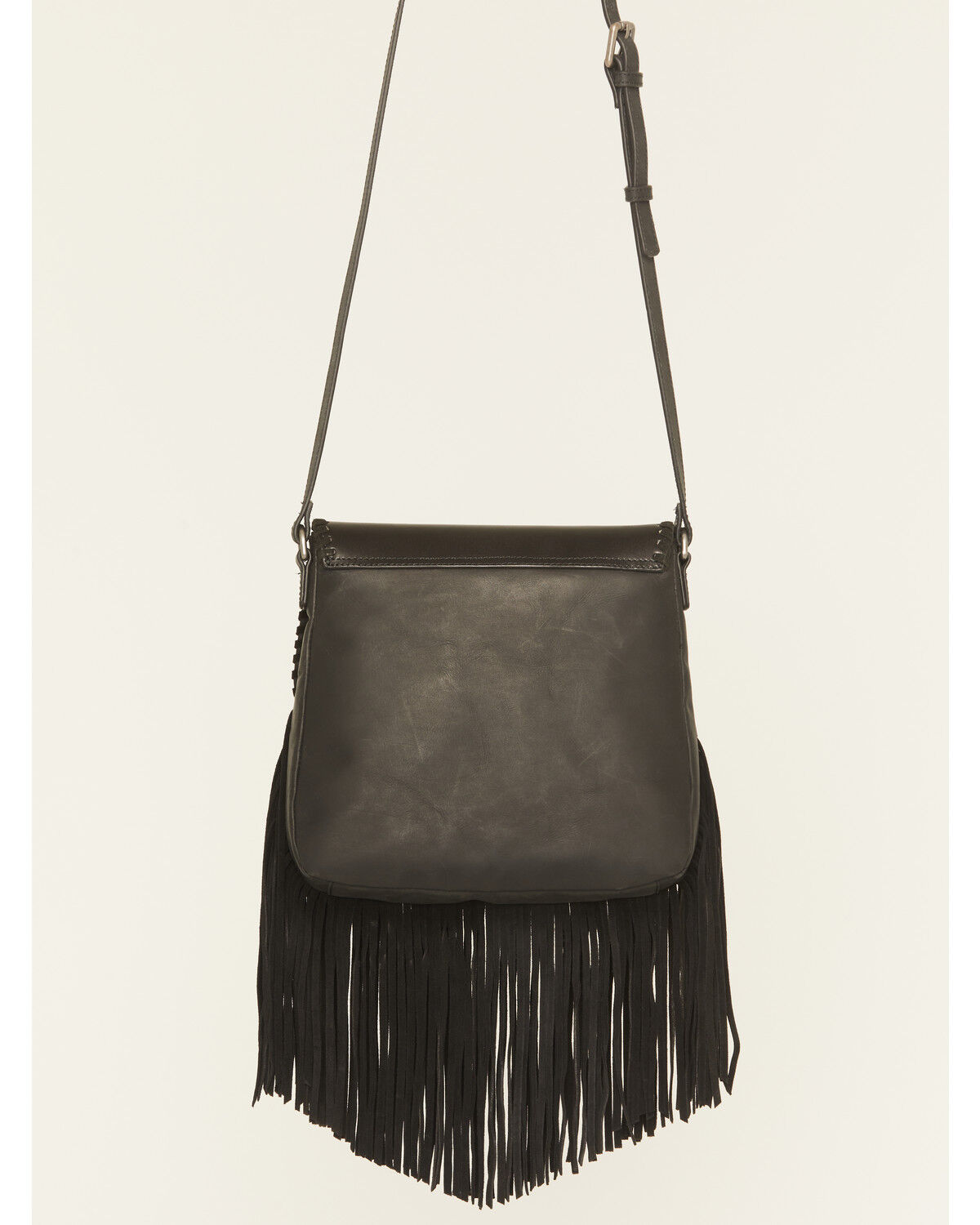 Image #3 - Idyllwind Women's Granada Tooled Fringe Crossbody Bag, Black, hi-res