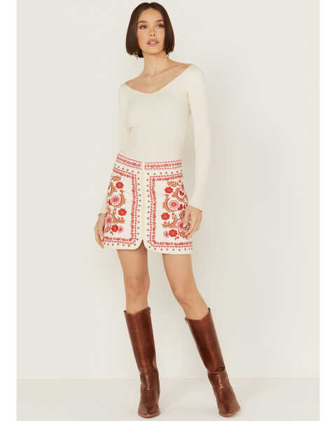 Image #1 - Spell Women's Remi Floral Embroidered Mini Skirt , , hi-res