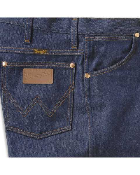 Image #3 - Wrangler Men's 13MWZ Dark Wash High Rise Rigid Cowboy Cut Straight Jeans, Indigo, hi-res
