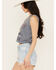 Image #2 - Cleo + Wolf Women's Bailey Printed Graphic Baby Tank, Light Blue, hi-res