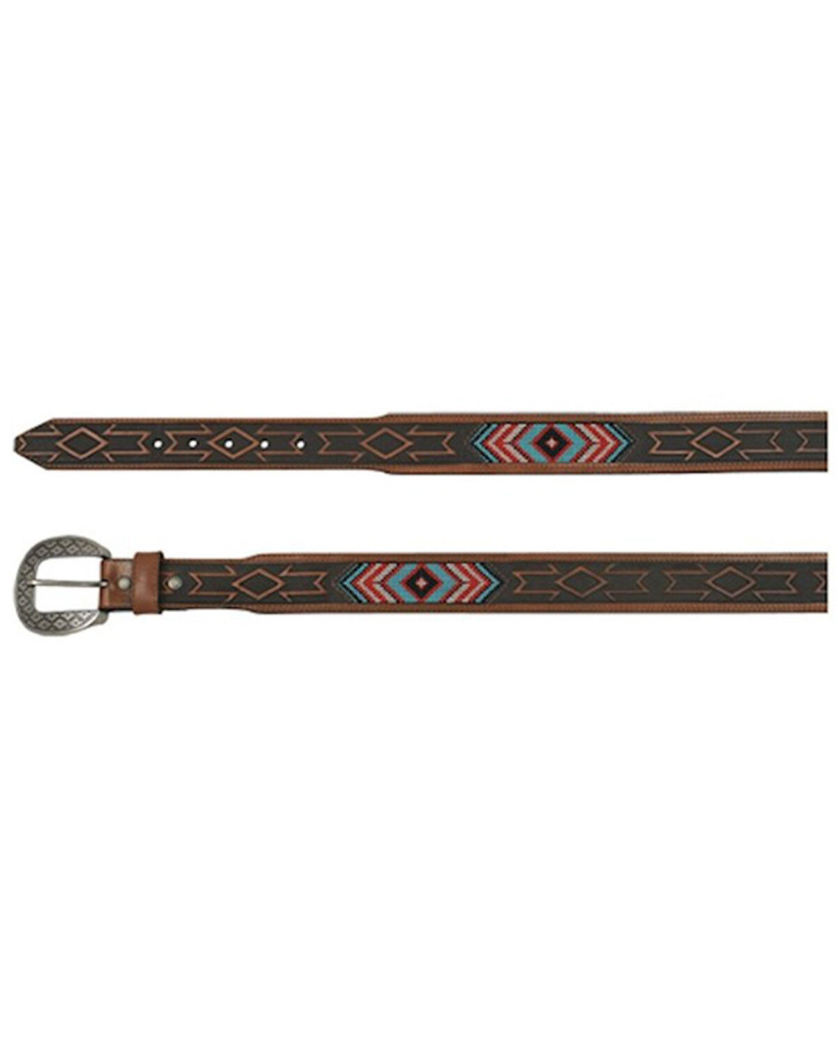 Image #1 - Red Dirt Hat Co Men's Genuine Leather Tapered Belt, Brown, hi-res