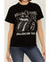 Image #3 - People Of Leisure Women's Rolling Stones 1981 American Tour Glitter Short Sleeve Graphic Tee, Black, hi-res