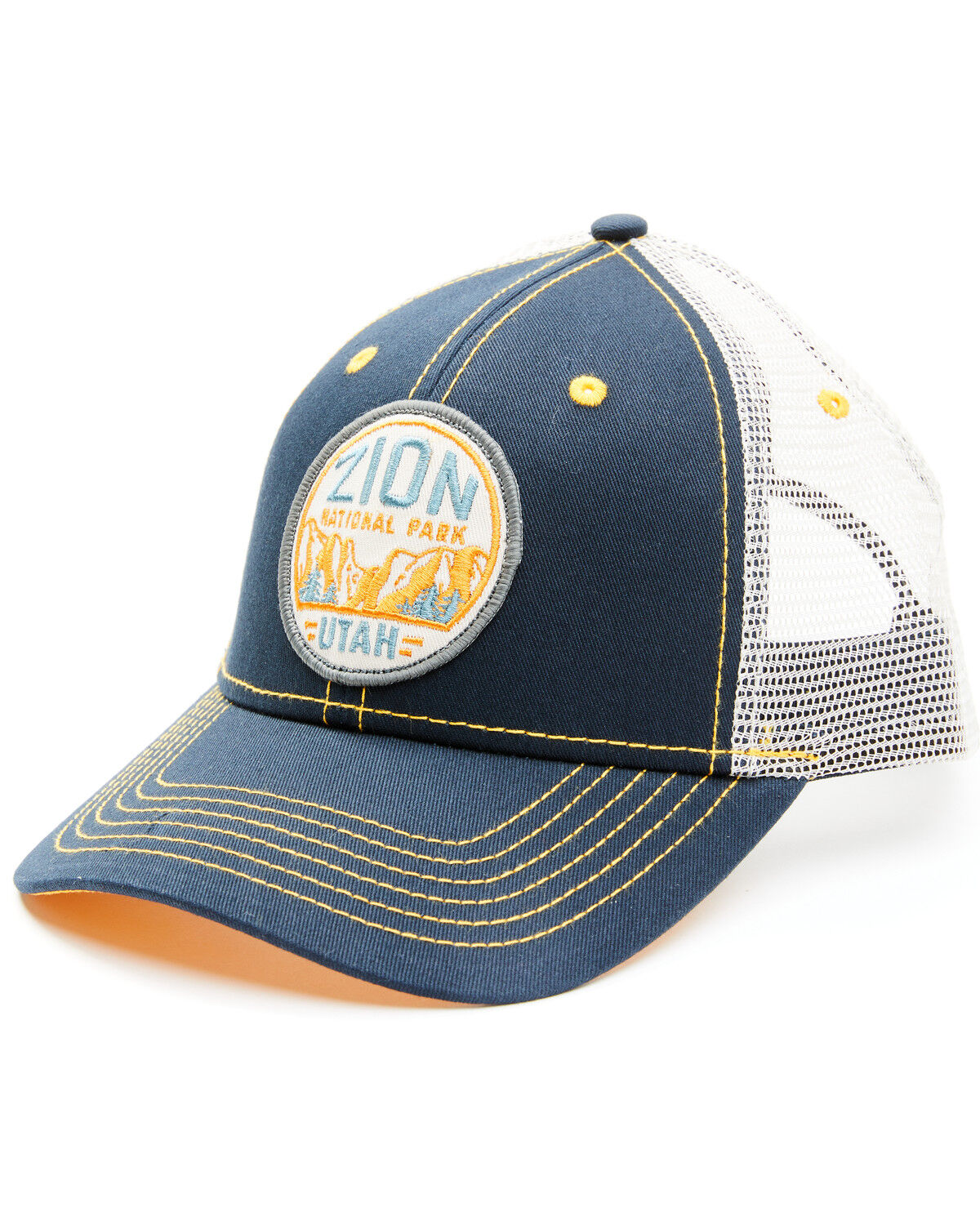 Image #1 - H3 Sportgear Men's Zion National Park Patch Ball Cap, Navy, hi-res