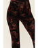 Image #2 - Shyanne Women's Printed Velveteen High Rise Stretch Flare Jeans, Black, hi-res