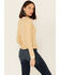 Image #4 - Wild Moss Women's Ribbed Knit Henley Lace Long Sleeve Top, Yellow, hi-res