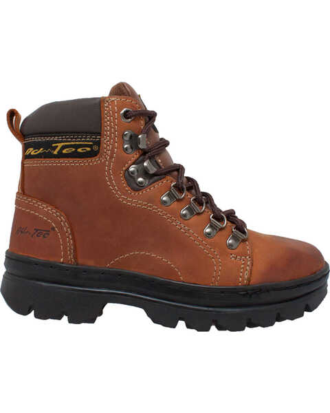 Image #2 - Ad Tec Women's 6" Leather Work Hiker Boots - Soft Toe, Brown, hi-res