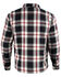 Image #3 - Milwaukee Performance Men's Black/White/Red Aramid Flannel Biker Jacket, Black/red, hi-res