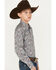 Image #2 - Cinch Boys' Paisley Print Long Sleeve Button-Down Western Shirt, Grey, hi-res