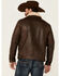 Image #4 - Wrangler Men's Vintage Sherpa Lined Leather Jacket, Brown, hi-res