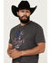Image #2 - Wrangler Men's Americana Long Live Cowboys Short Sleeve Graphic T-Shirt , Charcoal, hi-res