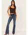 Shyanne Women's Oleander High Rise Bootcut Jeans, Medium Blue, hi-res