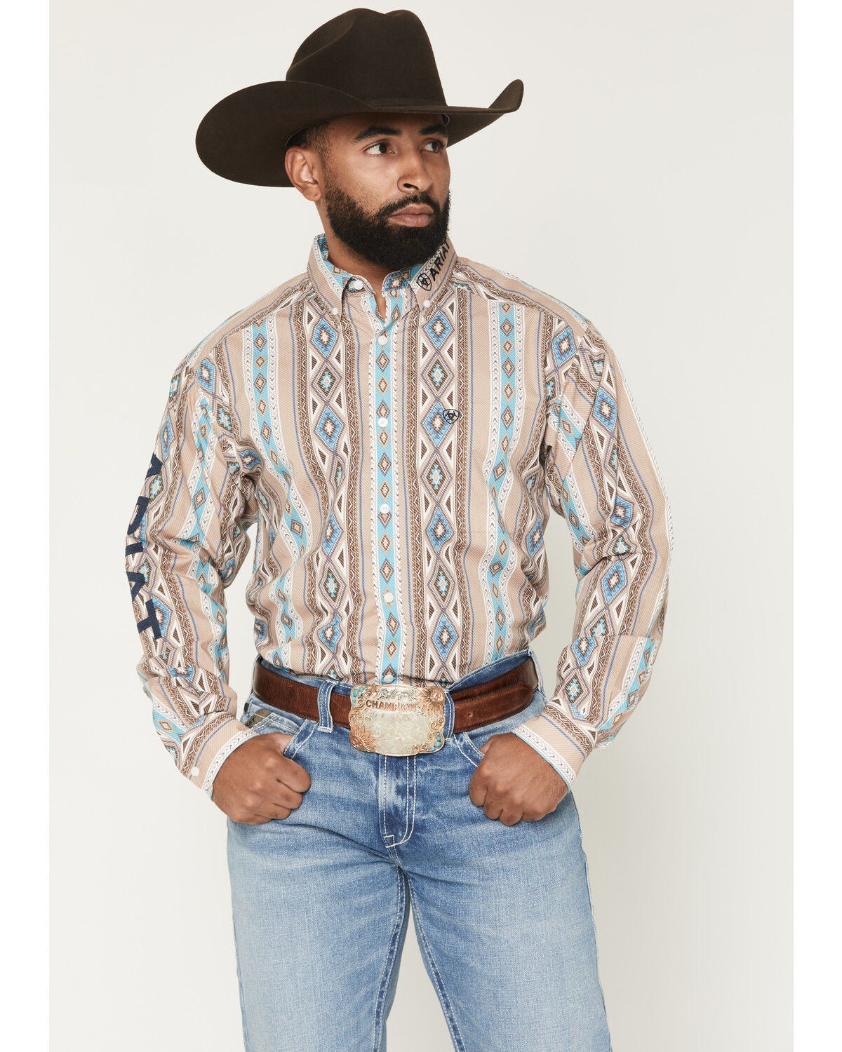Ariat Men's Team Westlee Southwestern Striped Long Sleeve Western Shirt | Sheplers