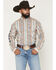 Image #1 - Ariat Men's Team Westlee Southwestern Striped Long Sleeve Western Shirt, Khaki, hi-res