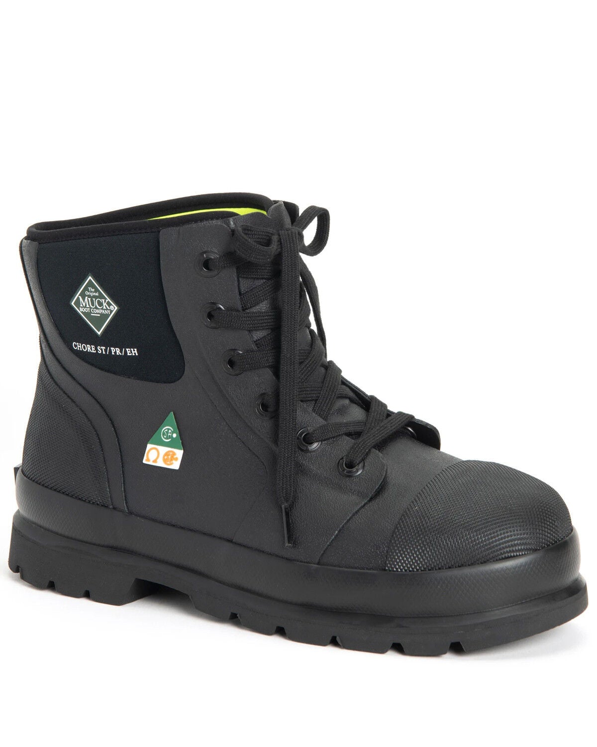 Muck Boots Men's Chore Classic Work Boots - Steel Toe, Black, hi-res
