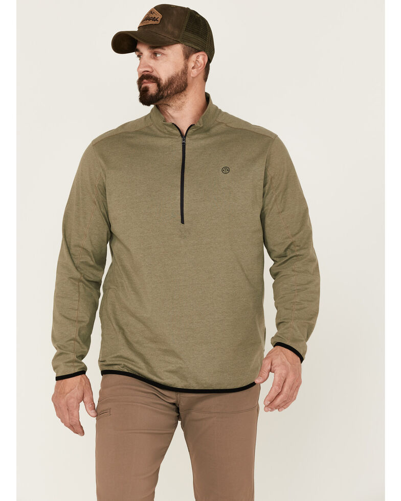 Wrangler ATG Men's All-Terrain Dusty Olive 1/2 Zip Front Pullover , Olive, hi-res