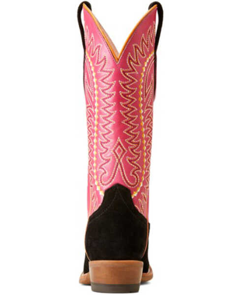 Image #3 - Ariat Women's Derby Monroe Western Boots - Square Toe , Black, hi-res