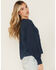 Image #2 - Cleo + Wolf Women's Striped Long Sleeve Peasant Top, Navy, hi-res