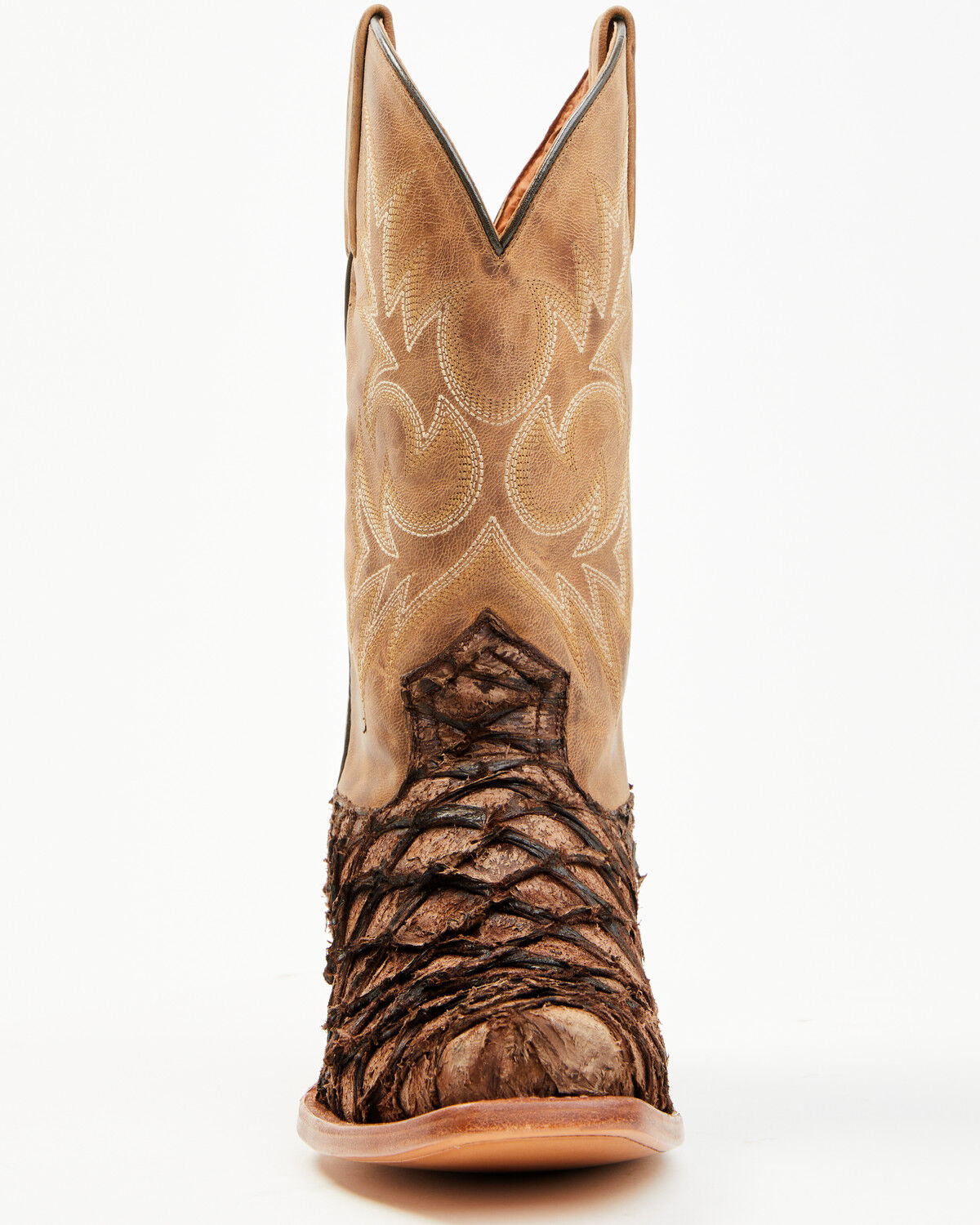Image #4 - Cody James Men's Vaqueras Exotic Pirarucu Western Boots - Square Toe, Sand, hi-res