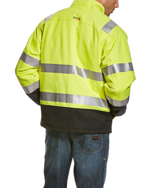 Image #2 - Ariat Men's FR HI-VIS Waterproof Jacket - Tall , Yellow, hi-res