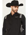 Image #2 - RANK 45&reg; Men's Starburst Bomber Vest, Black, hi-res