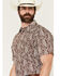 Image #2 - Cody James Men's Rusted Gate Paisley Print Short Sleeve Snap Western Shirt - Big, Brown, hi-res